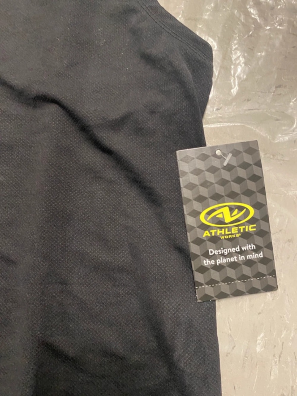 Athletic Works Black Racerback Performance Tank - Picture 2 of 3